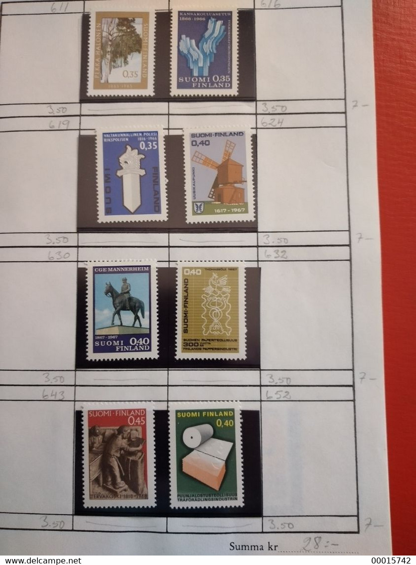 FINNISH UNUSED ** STAMPS TOTAL 127 PCS  D-0852 - Verzamelingen