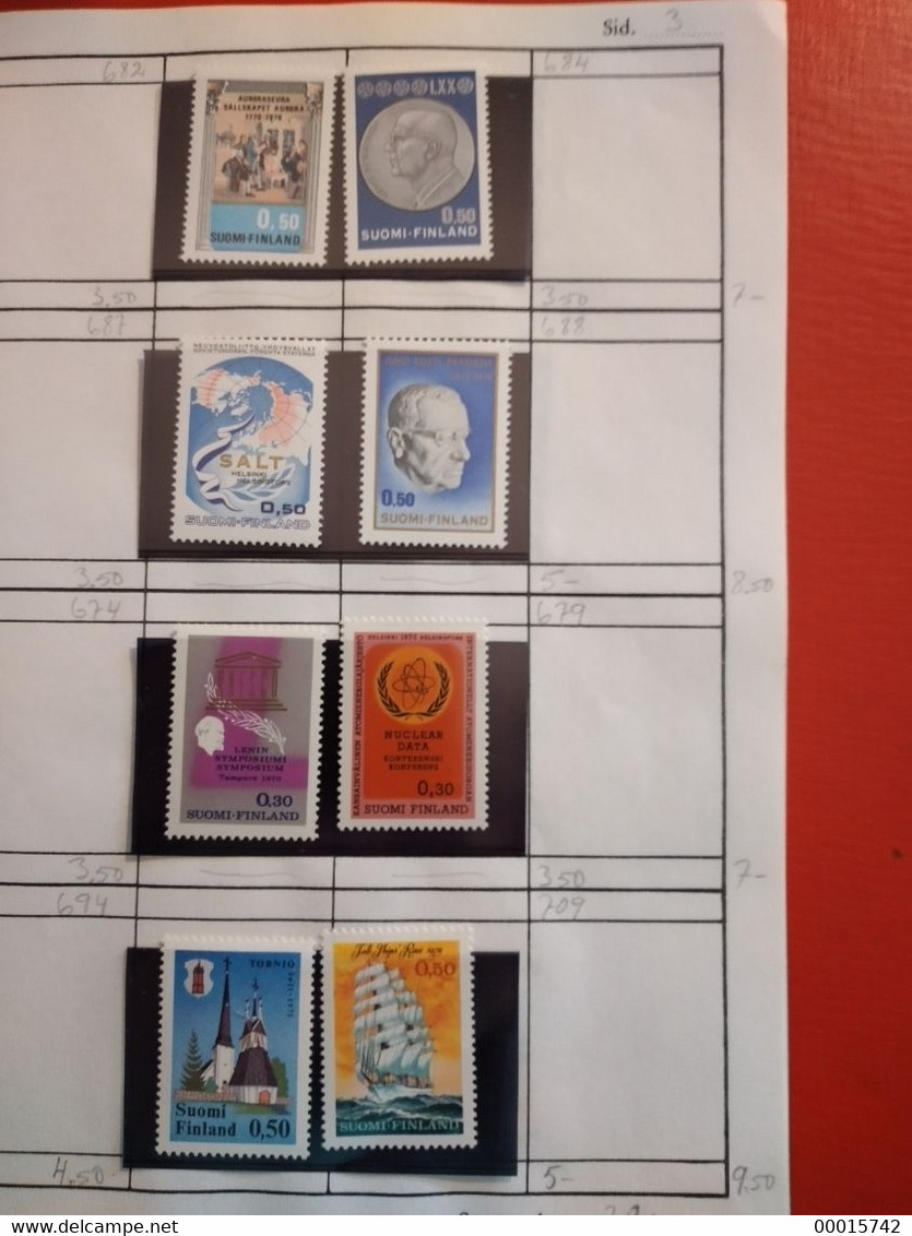 FINNISH UNUSED ** STAMPS TOTAL 127 PCS  D-0852 - Collections