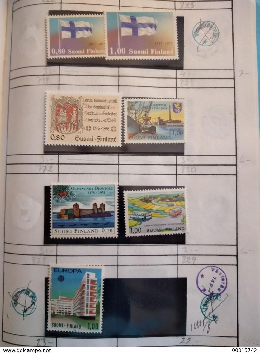 FINNISH UNUSED ** STAMPS TOTAL 127 PCS  D-0852