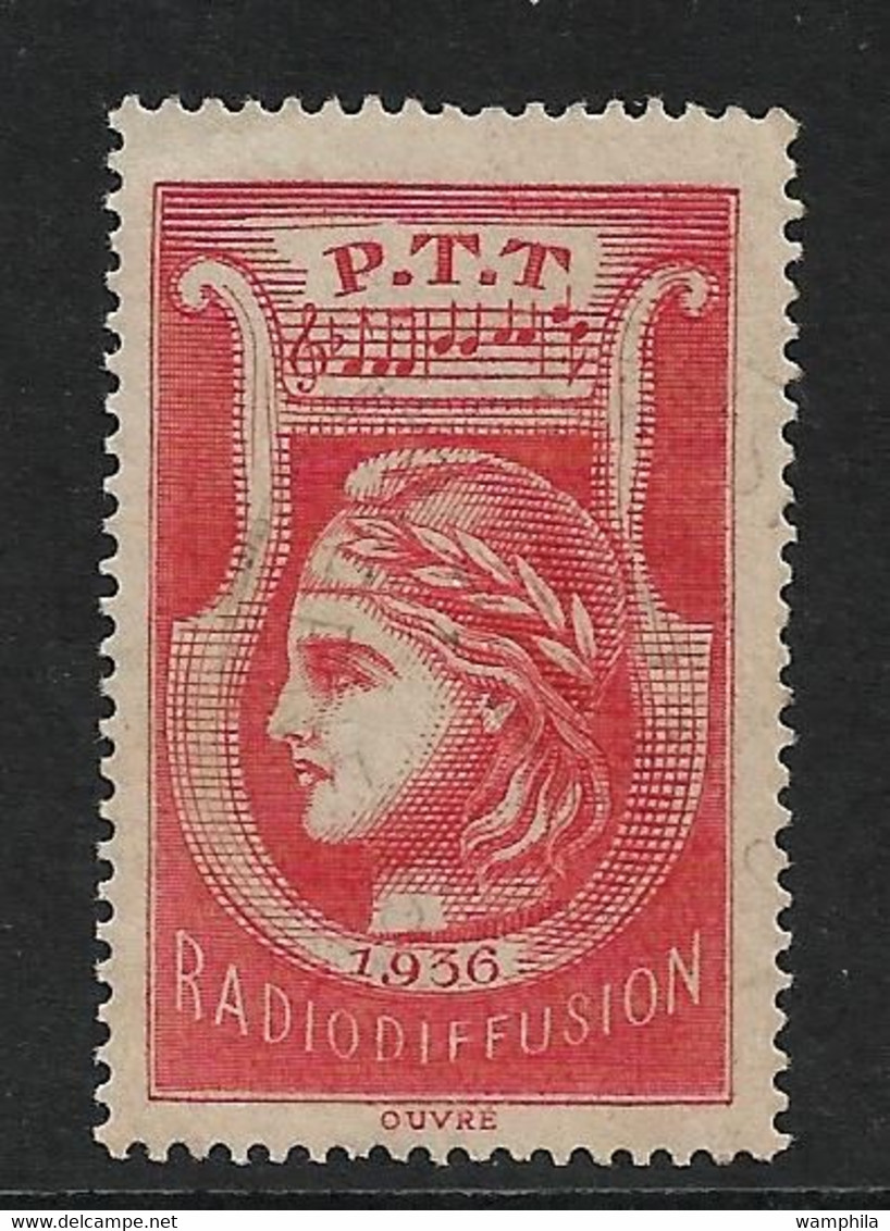 Radiodiffusion N°2 Oblitéré (sans Valeur Rouge) Cote 25€ - France Radiodiffusion