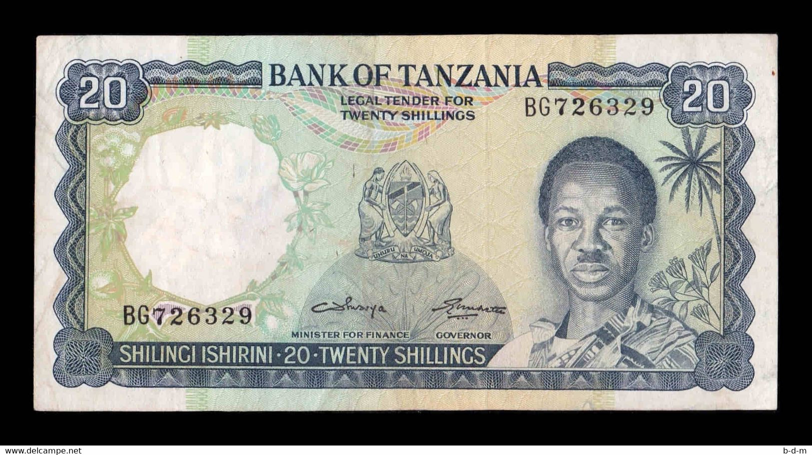 Tanzania 20 Shilingi / Shillings 1966 Pick 3b Sign 2 BC F - Tansania