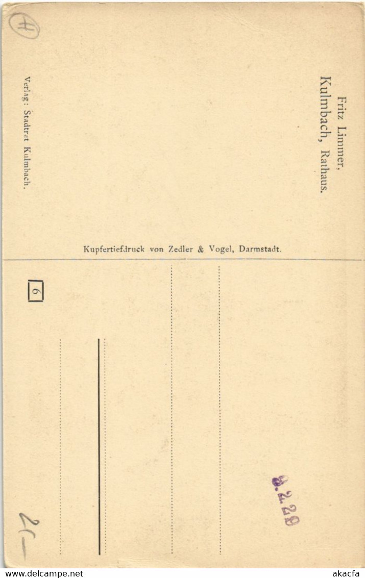 CPA AK Kulmbach Kulmbach, Rathaus GERMANY (1133658) - Kulmbach