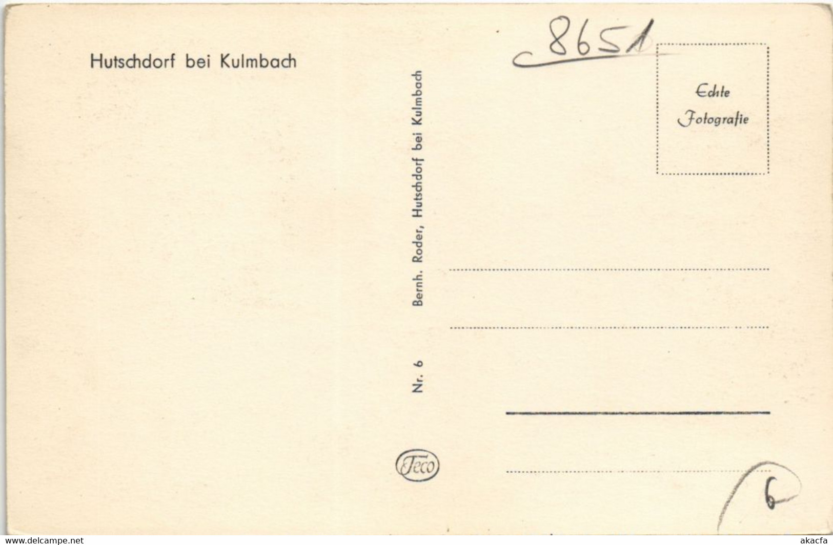 CPA AK Kulmbach Hutschdorf Bei Kulmbach GERMANY (1133713) - Kulmbach