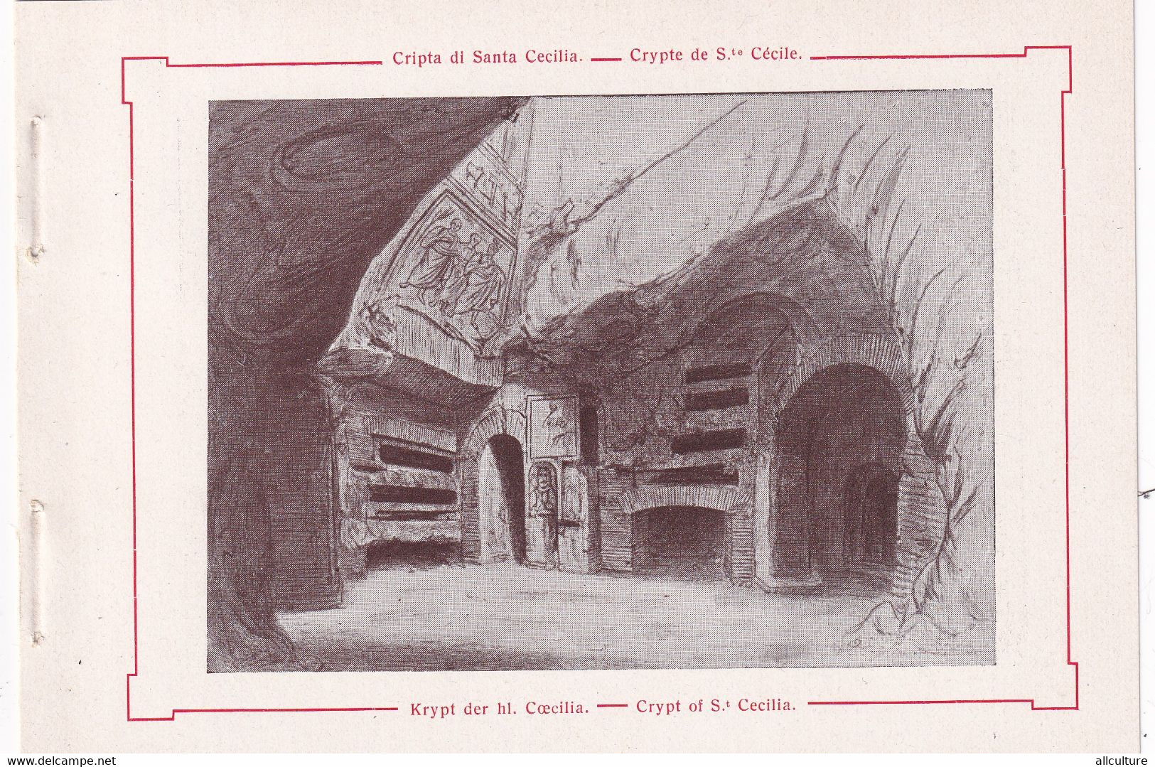 A10815- CRYPT OF SAINT CECILIA, CHURCH RELIGION POSTCARD - Santi