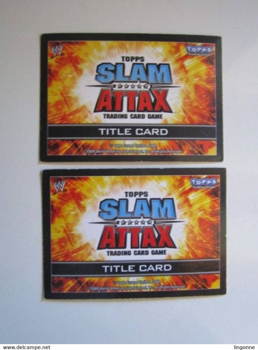 Lot 2 Cartes De Catch TOPPS SLAM ATTAX Trading Card Game TITLE CARD - Trading Cards