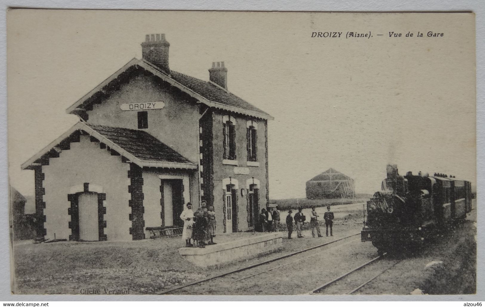 Cpa Droizy, Aisne, Vue De La Gare, Train, Locomotive - Sonstige & Ohne Zuordnung