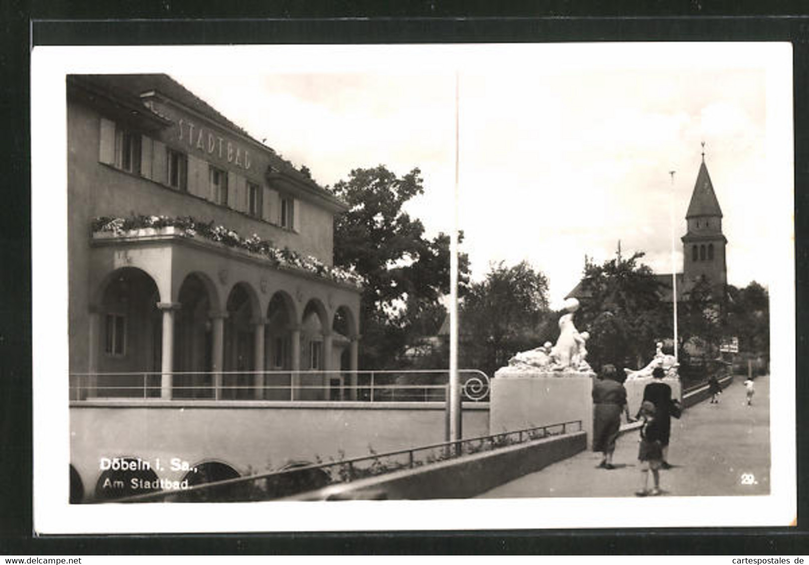 AK Döbeln / Sa., Am Stadtbad - Doebeln