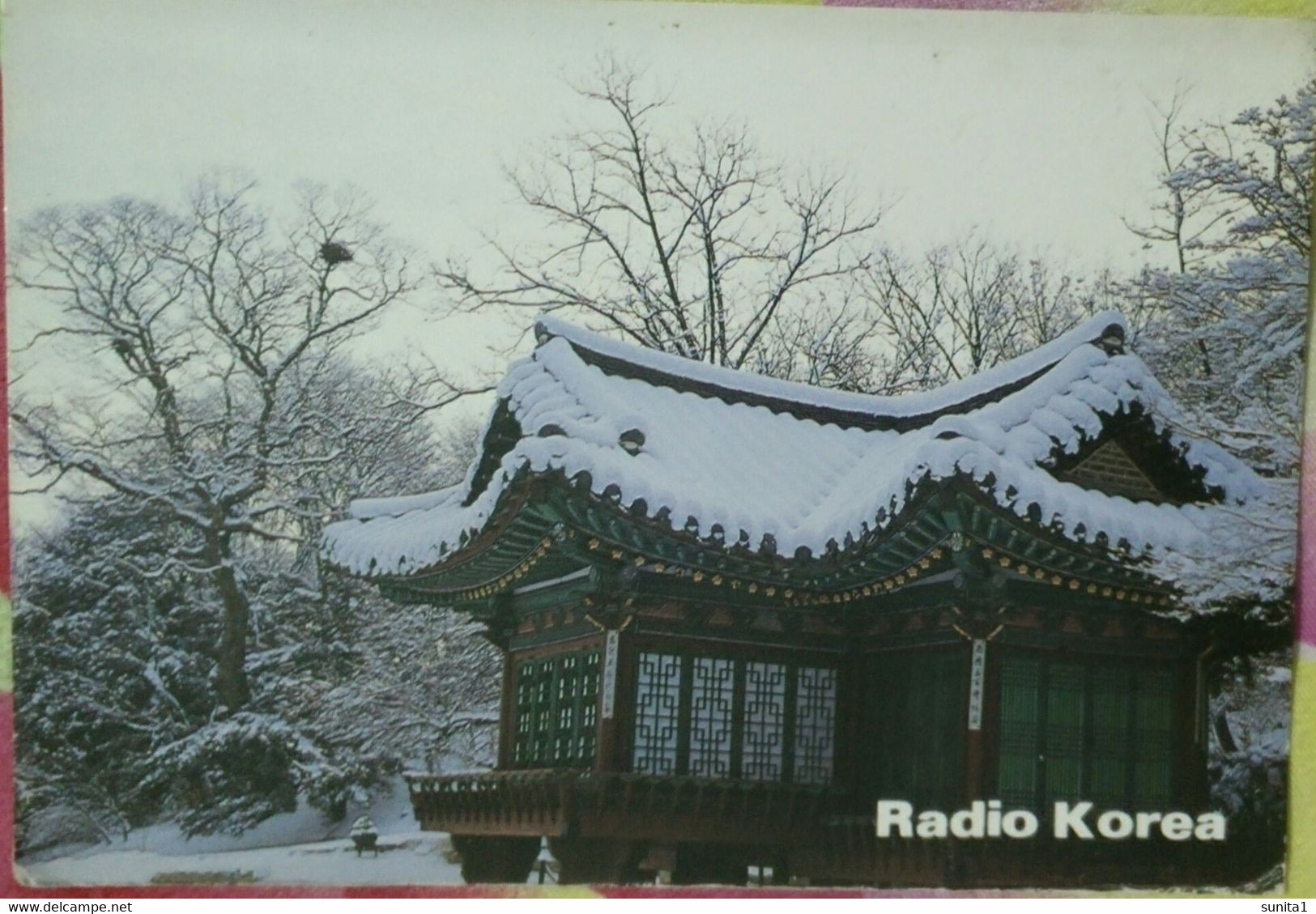RADIO, TELECOMMUNICATION, DXing, SHORT WAVE LISTENING, QSL Card, Summer Olympics, Royal Palace, Radio Korea - Radio
