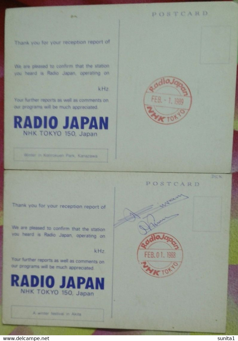 RADIO, TELECOMMUNICATION, DXing, SHORT WAVE LISTENING, QSL Card, Winter, Snow, Radio Japan - Radio