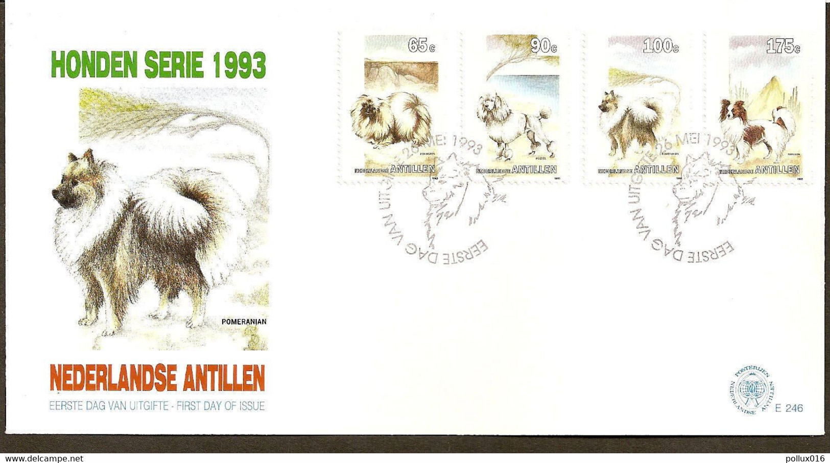 Antillen / Antilles 1993 FDC 246 Dog Hund Chien - Curacao, Netherlands Antilles, Aruba