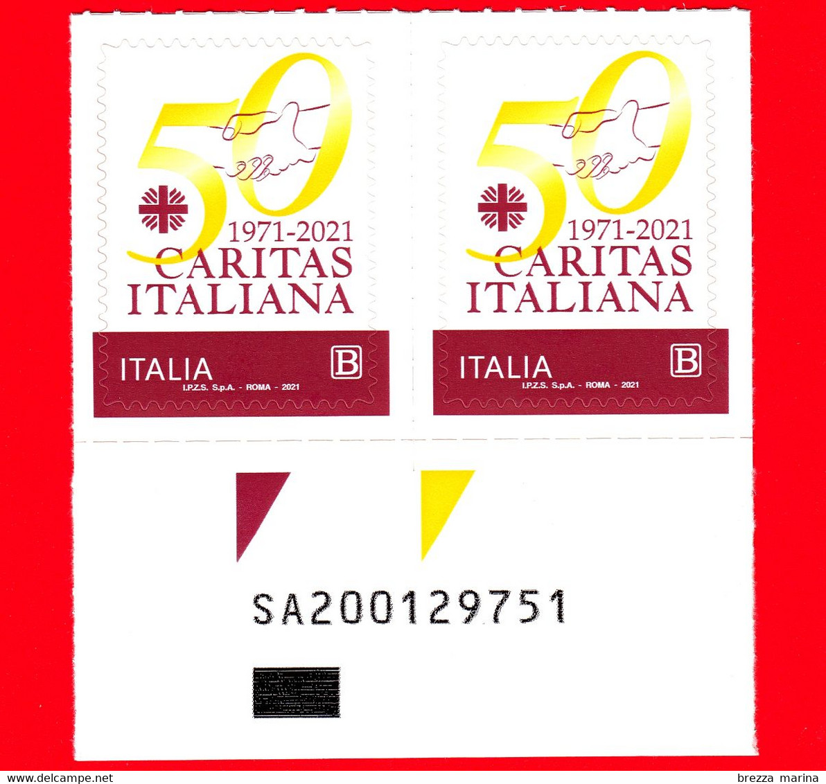 Nuovo - MNH - ITALIA - 2021 - 50 Anni Della Caritas Italiana - Logo - B - Alfanumerico - 2021-...: Ungebraucht