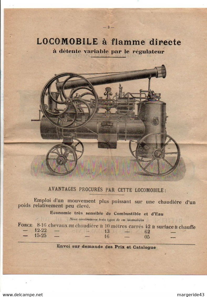 DOSSIER PUB SOCIETE FRANCAISE DE MATERIEL AGRICOLE ET INDUSTRIEL DE VIERZON CHER 1924 - 1900 – 1949