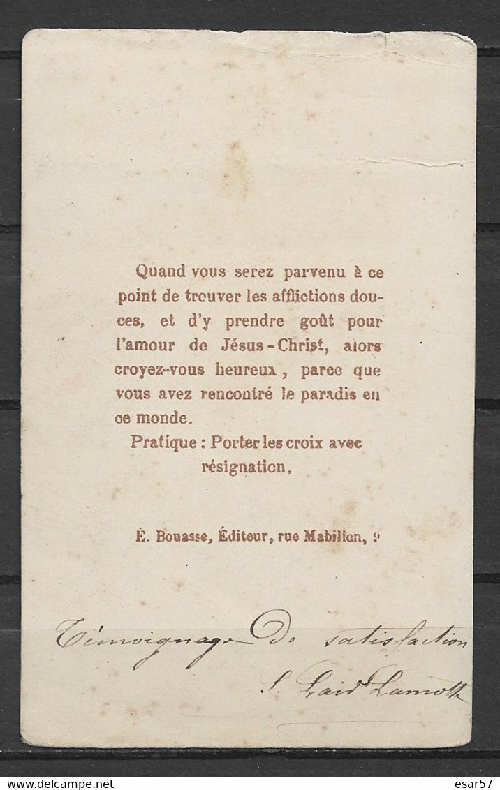 Image Pieuse Fleurs Du Calvaire....  Bouasse Jeune N° 3428 Paris.... - Imágenes Religiosas