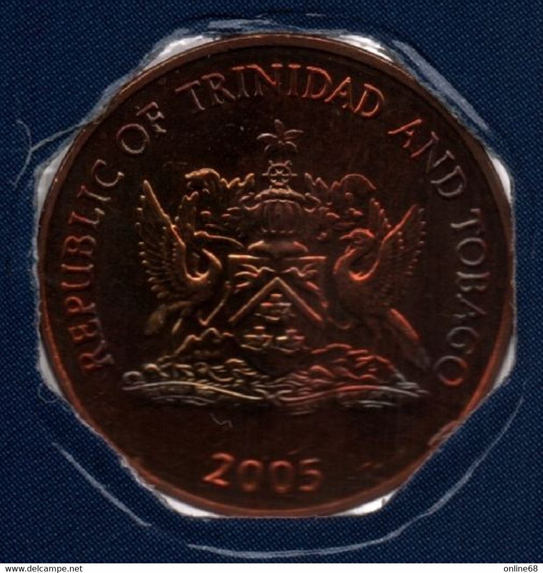 TRINIDAD AND TOBAGO 1 CENT 2005  KM# 29 Colibri - Trinidad & Tobago