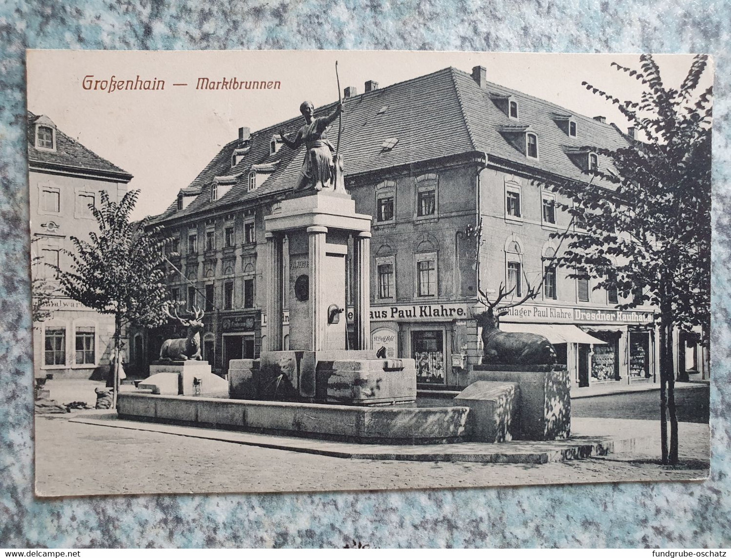 AK Großenhain Marktbrunnen Markt Brunnen Gelaufen 1918 Feldpost - Grossenhain