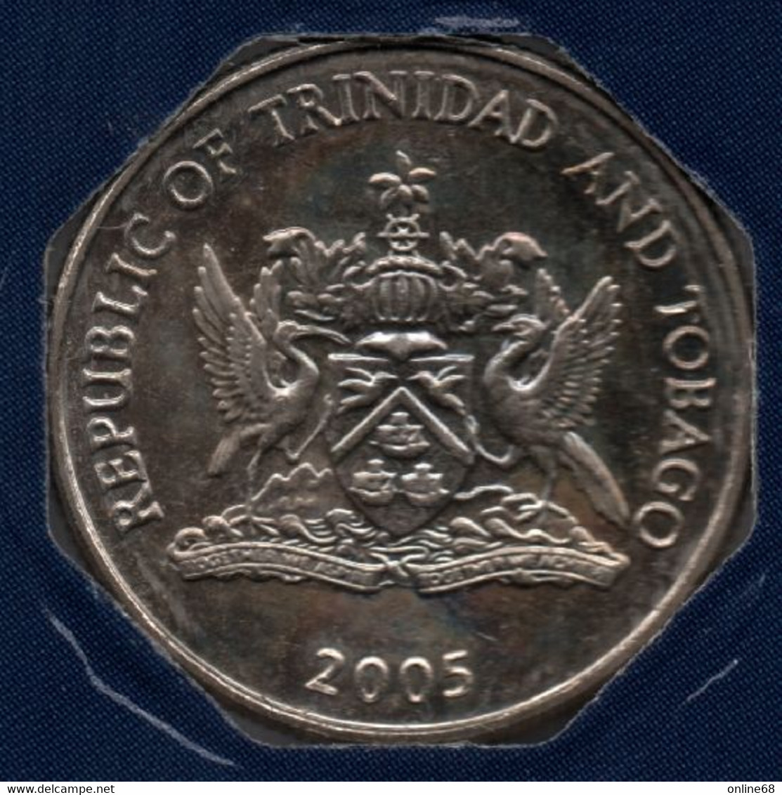 TRINIDAD AND TOBAGO 25 CENTS 2005  KM# 32 Fleur De Chaconia - Trinidad & Tobago