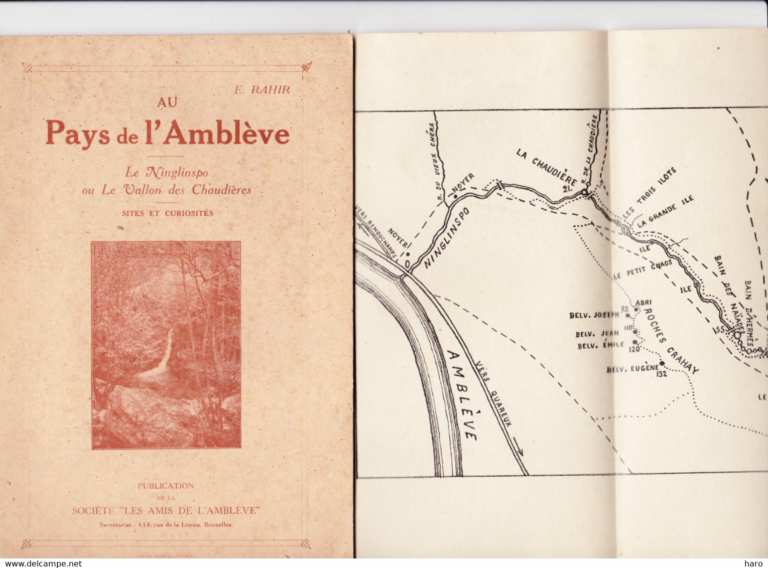 Livre " Au Pays De L' Amblève " Par E RAHIR - Avec Carte - Non Daté :  +/- 1930-  Remouchamps, Aywaille,... (B288) - Belgium