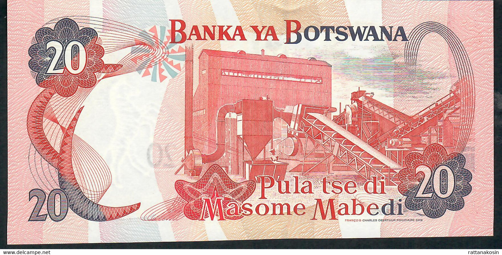BOTSWANA P27b 20 PULA  2006  #E/85      UNC. - Botswana