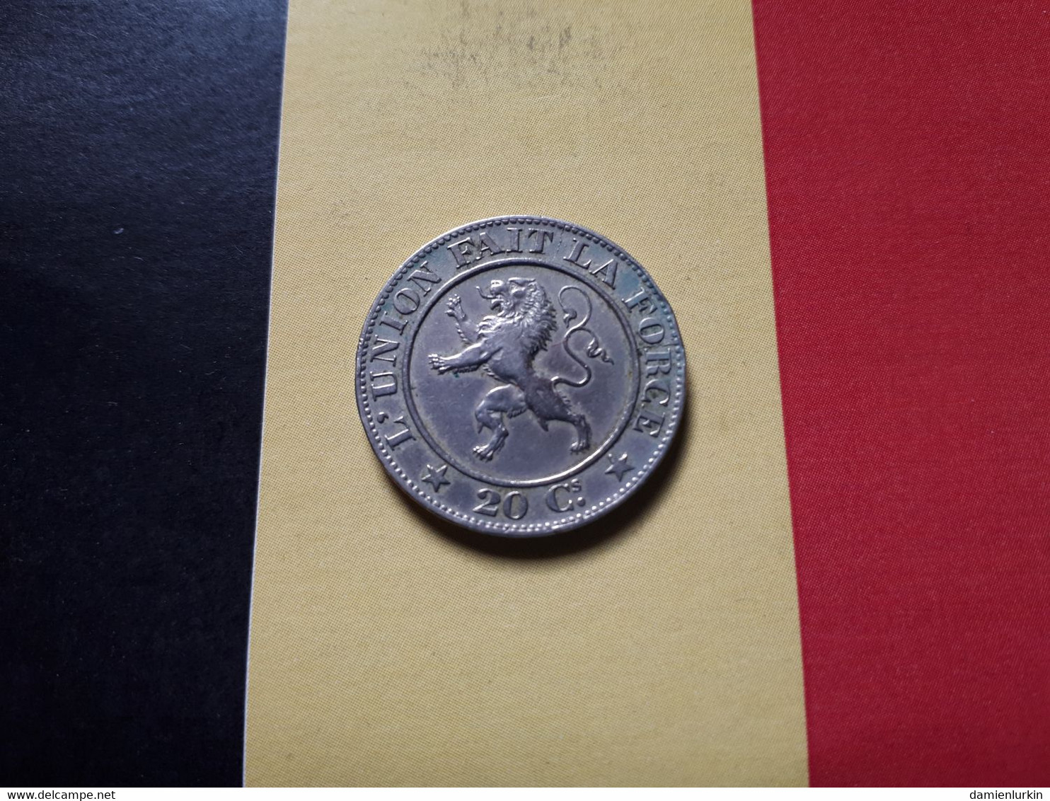 LEOPOLD IER 20 CENTIMES 1861 DOUBLE FRAPPE LEGENDE ET DATE - 20 Cents