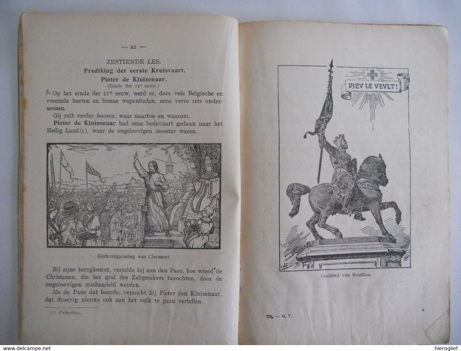 DE GESCHIEDENIS VAN ONS VADERLAND door G. Thirifay 1929 middengraad vd lagere school belgië gent koningshuis oorlog