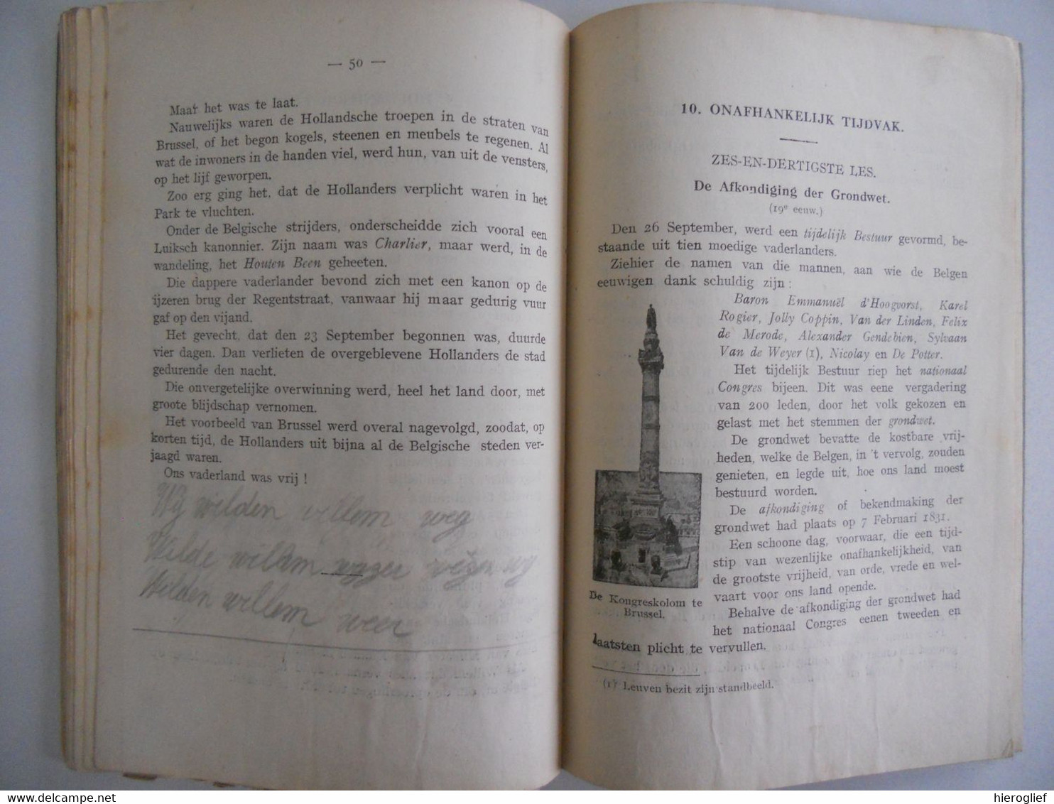 DE GESCHIEDENIS VAN ONS VADERLAND door G. Thirifay 1929 middengraad vd lagere school belgië gent koningshuis oorlog