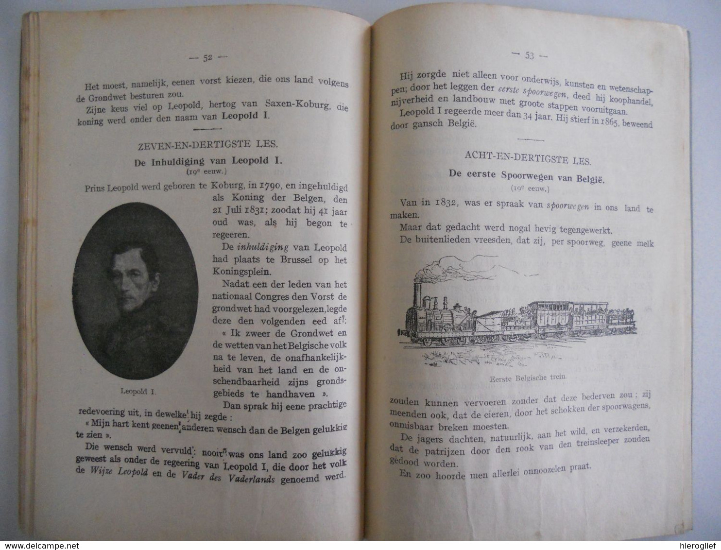 DE GESCHIEDENIS VAN ONS VADERLAND door G. Thirifay 1929 middengraad vd lagere school belgië gent koningshuis oorlog