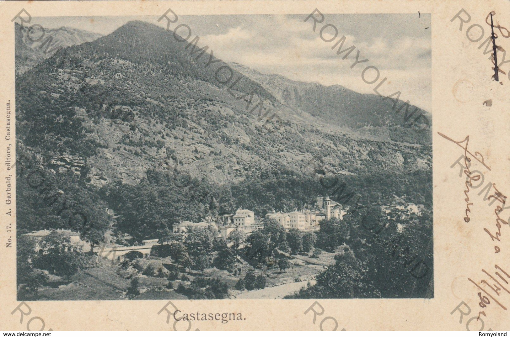 CARTOLINA  CASTASEGNA,GRISONS,SVIZZERA,VIAGGIATA 1902 - Castasegna