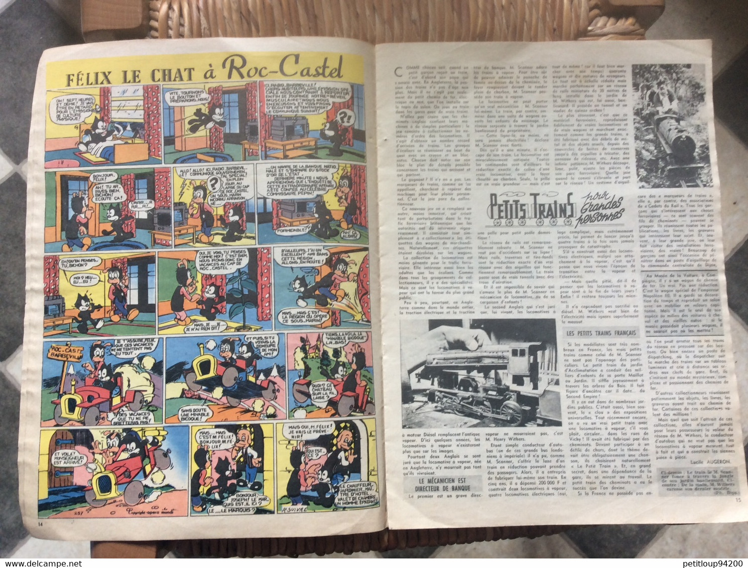 @ ILLUSTRE  HURRAH !  Duck Hurricane Contre la Main Jaune  FELIX LE CHAT  BUGS BUNNY  ROBIN DES BOIS  Etc...No 257 1958