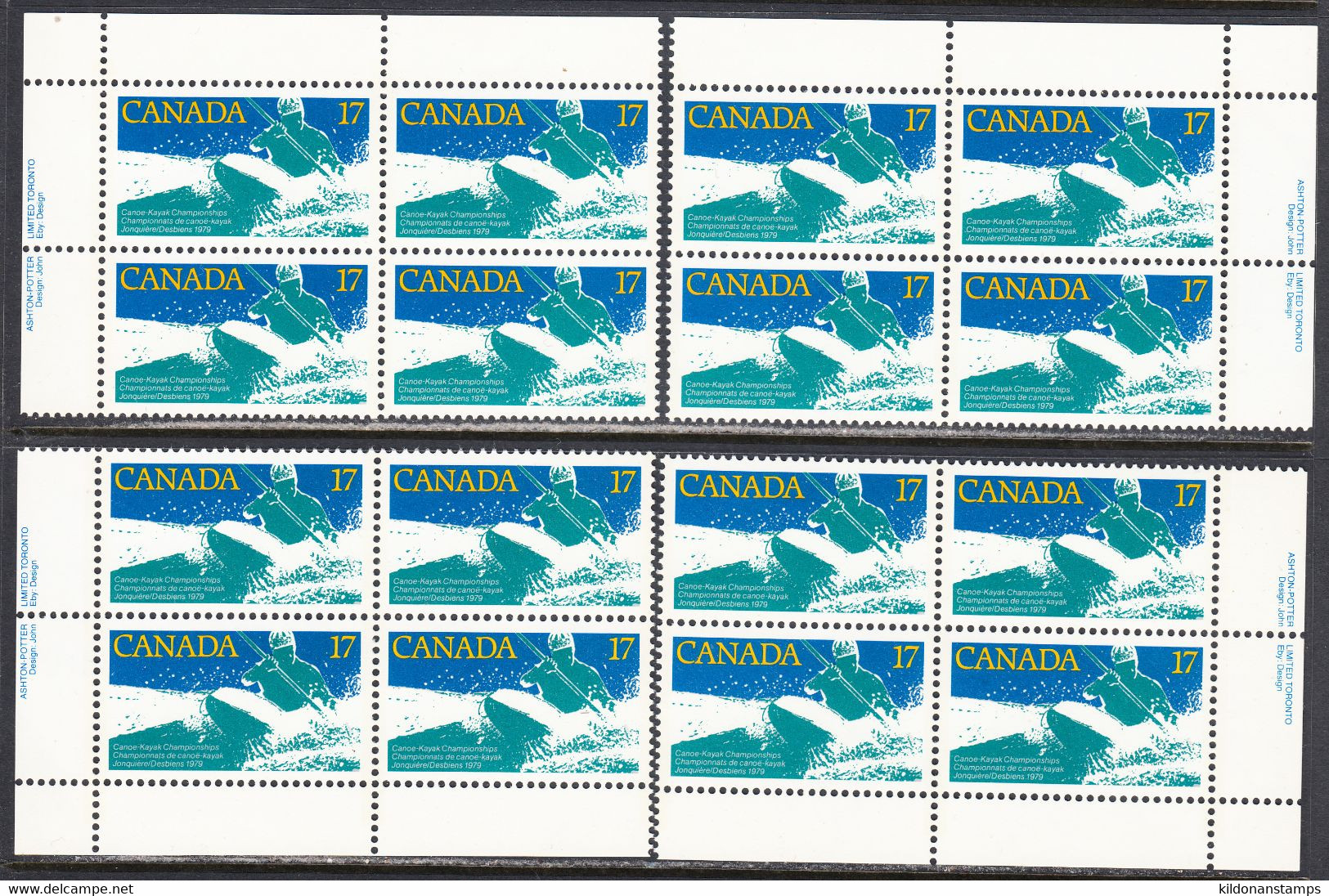 Canada 1979 Sport Championships, Mint No Hinge, Corner Blocks, Sc# 833, SG - Ungebraucht