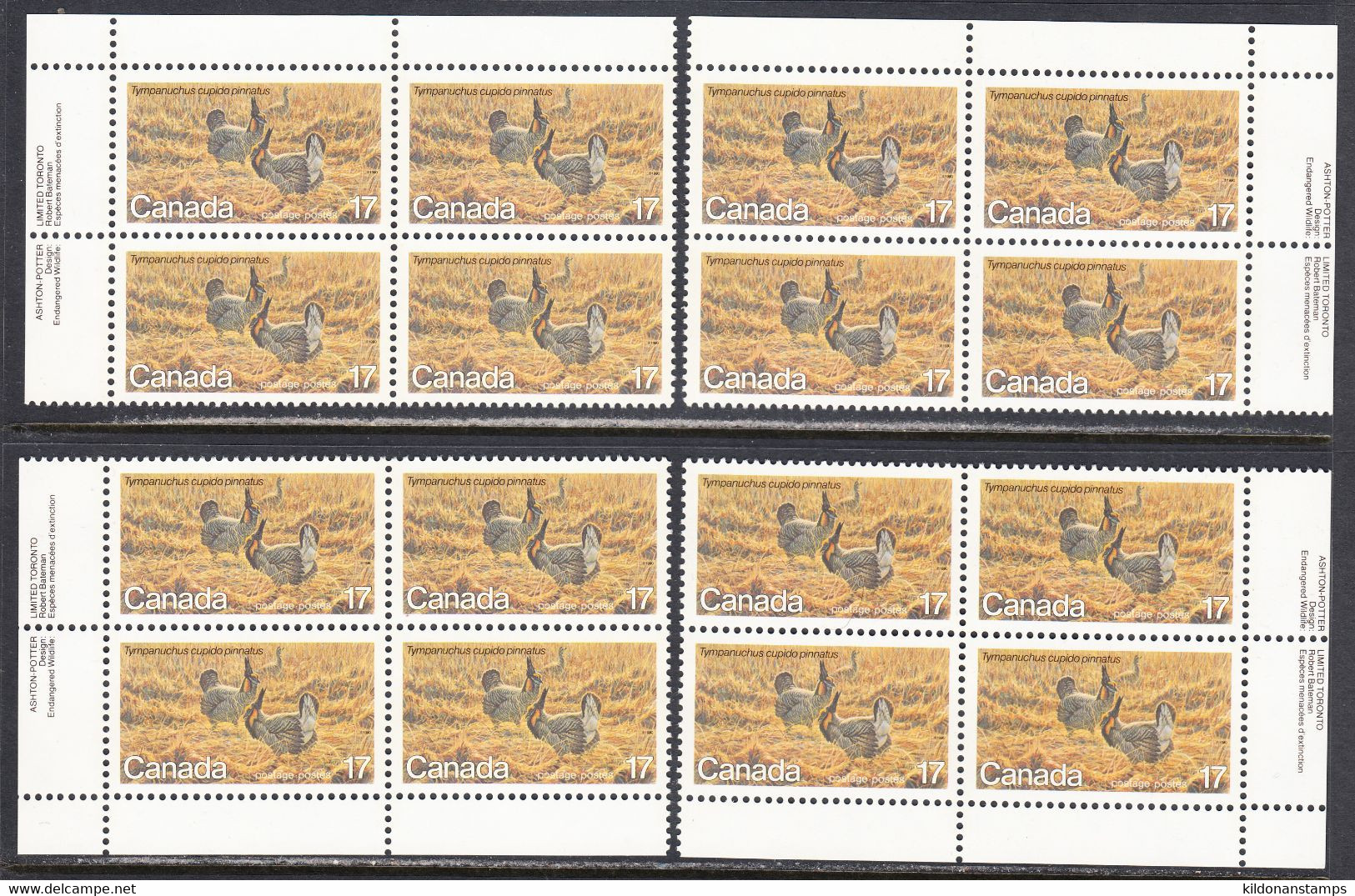 Canada 1980 Mint No Hinge, Corner Blocks, Sc# 854, SG - Nuevos