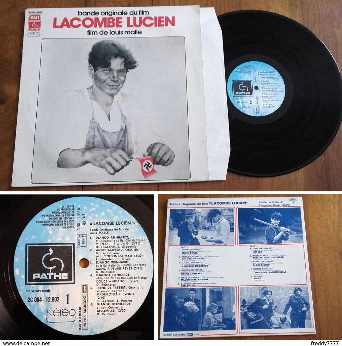 RARE French LP 33t RPM (12") BOF OST "LACOMBE LUCIEN" (1974) - Musique De Films