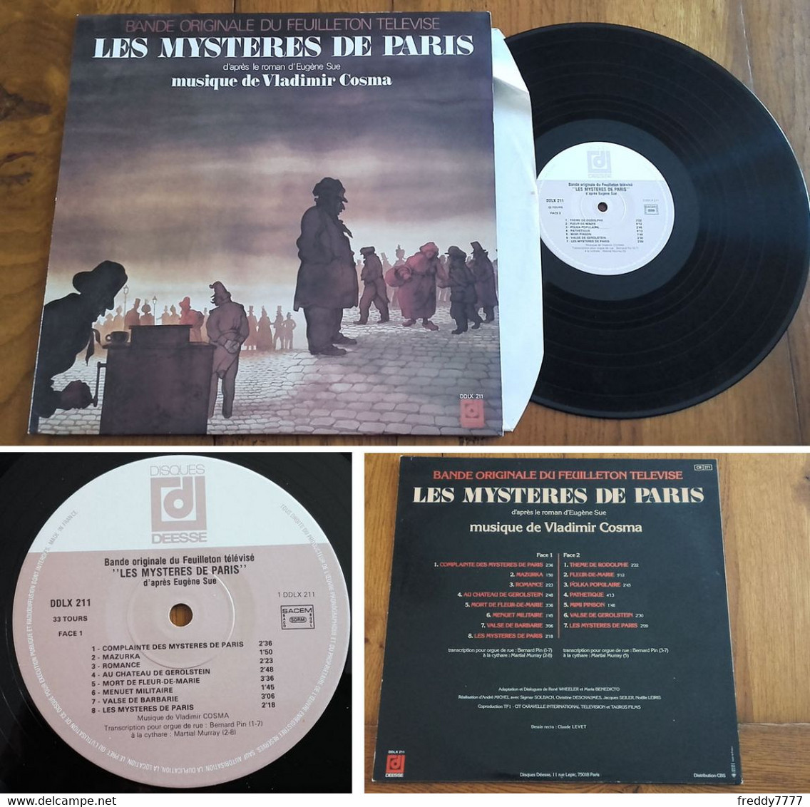 RARE French LP 33t RPM (12") BOF TV "LES MYSTERES DE PARIS" (1980) - Filmmuziek