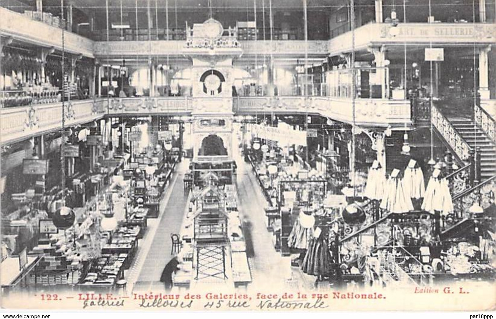 COMMERCE - GRANDS MAGASINS - 59 - LILLE - GALERIES LILLOISES : Intérieur Face De La Rue Nationale - CPA - Nord - Shops