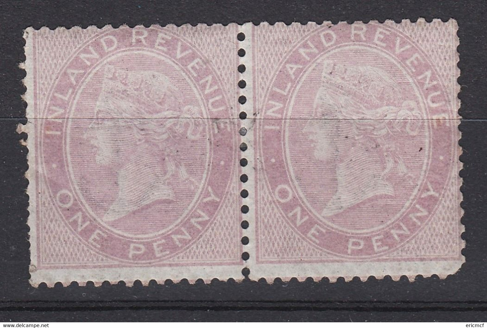 GB 1867 Pair F18 1d Postal Fiscal Stamps Mint             / Rma2 - Ungebraucht