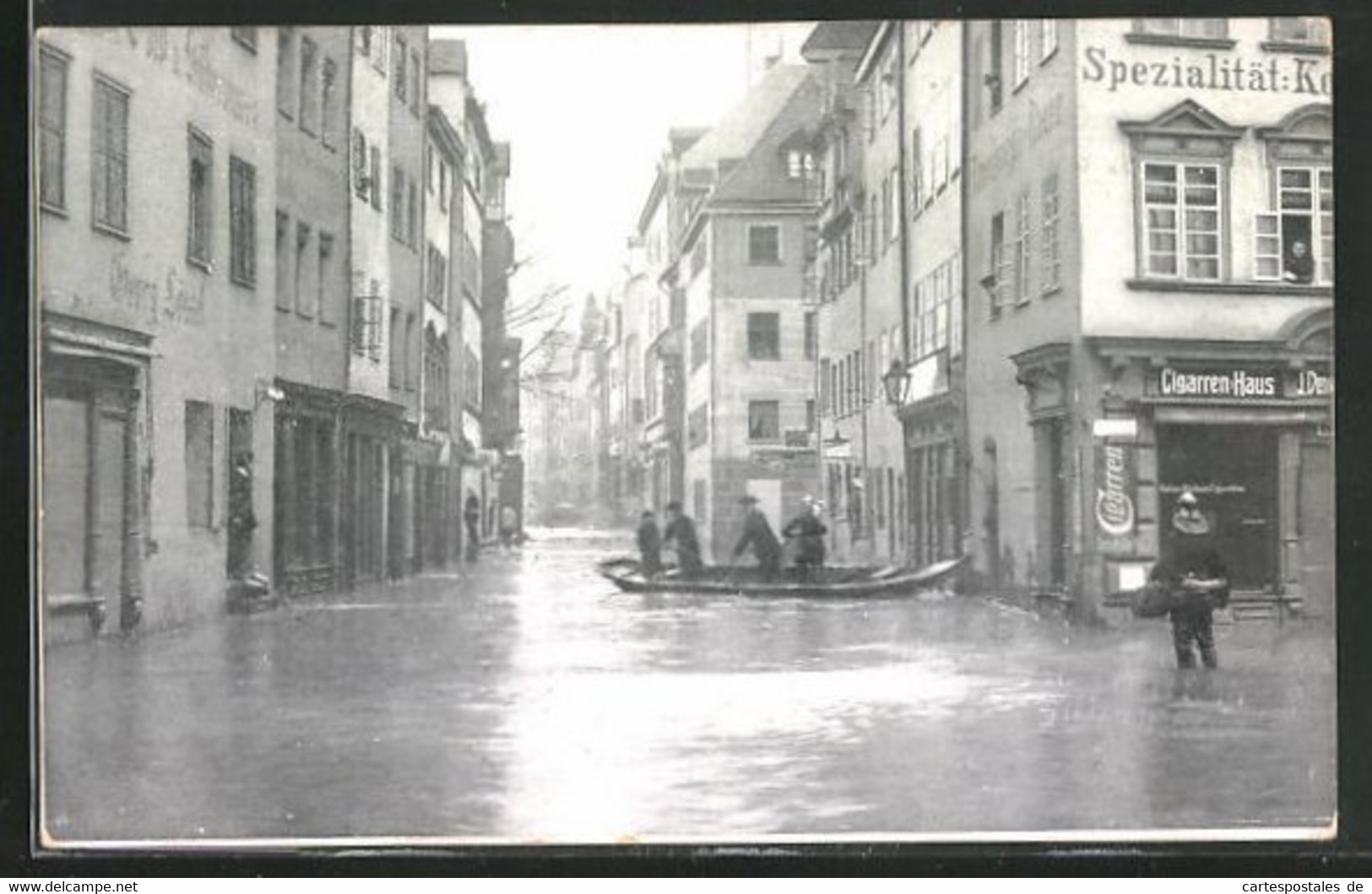 AK Nürnberg, Hochwasser 1909, Neue Gasse - Inondations