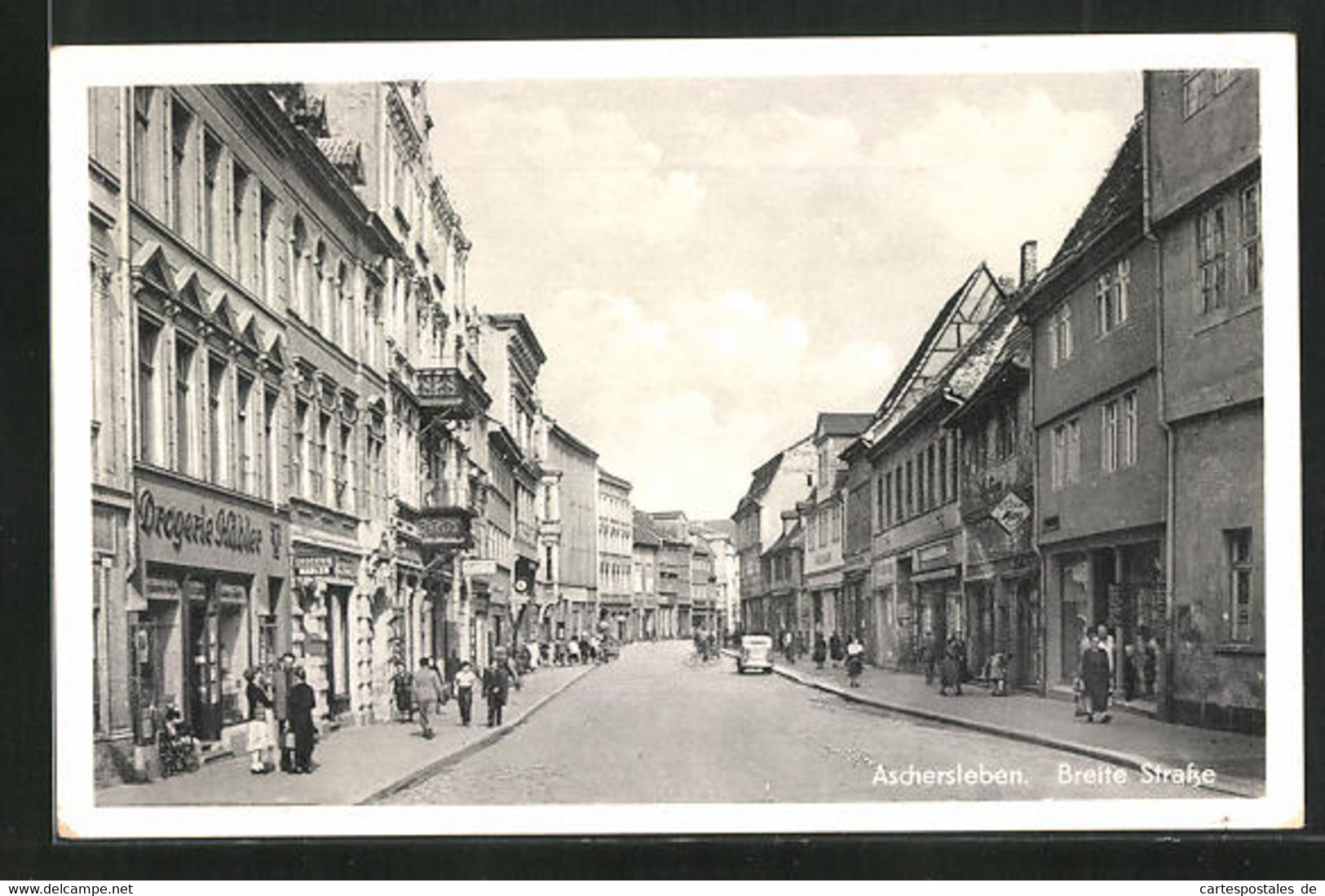 AK Aschersleben, Partie An Der Breite Strasse - Aschersleben