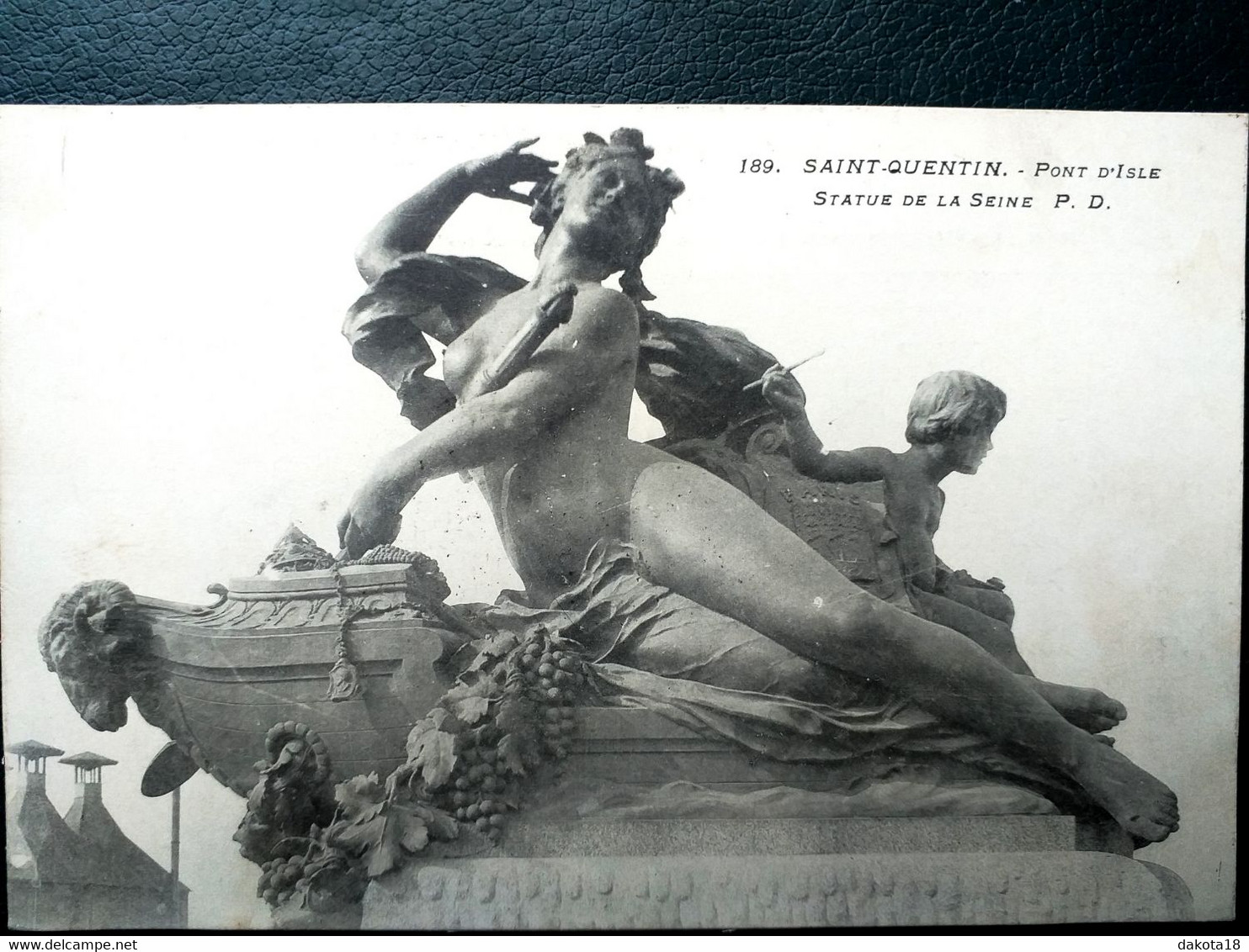 02  , Saint Quentin ,pont D'isle  ,statue De La Seine - Saint Quentin