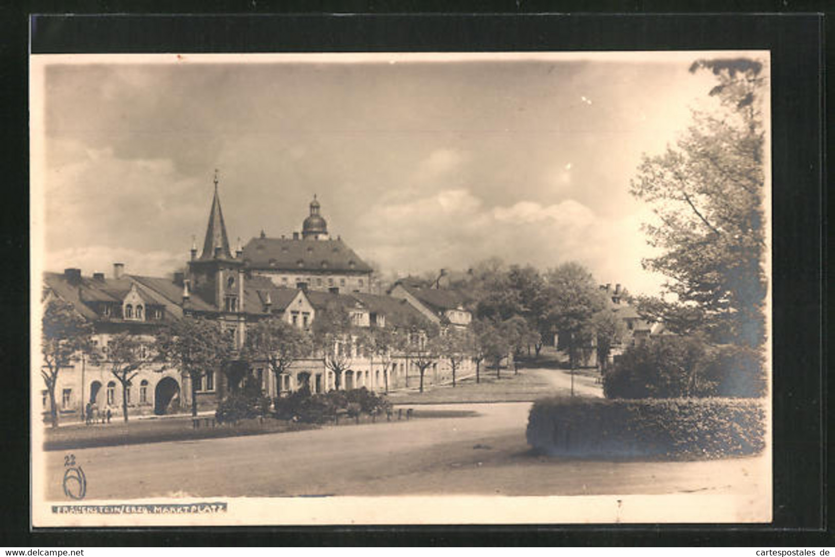 AK Frauenstein /Erzg., Marktplatz Mit Schloss - Frauenstein (Erzgeb.)