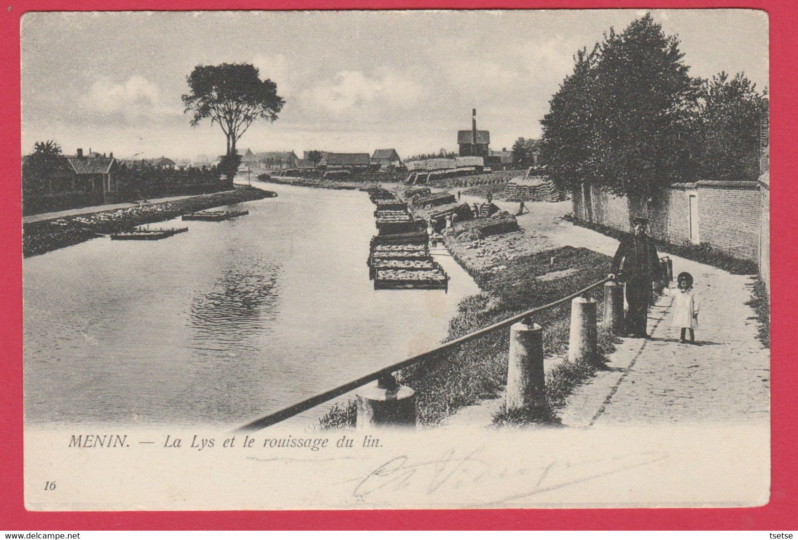 Menen /  Menin - La Lys Et Le Rouissage Du Lin - 1904 ( Verso Zien ) - Menen