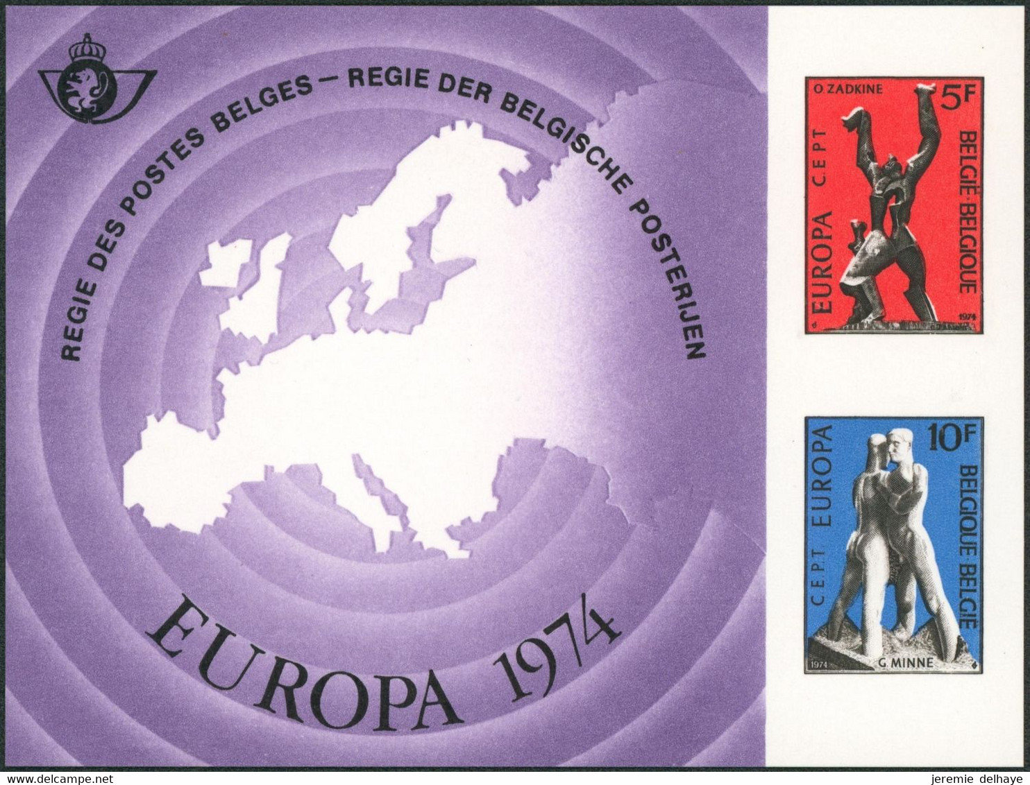 Feuillet De Luxe - LX62 Europa 1974 (Sculptures) - Folettos De Lujo [LX]