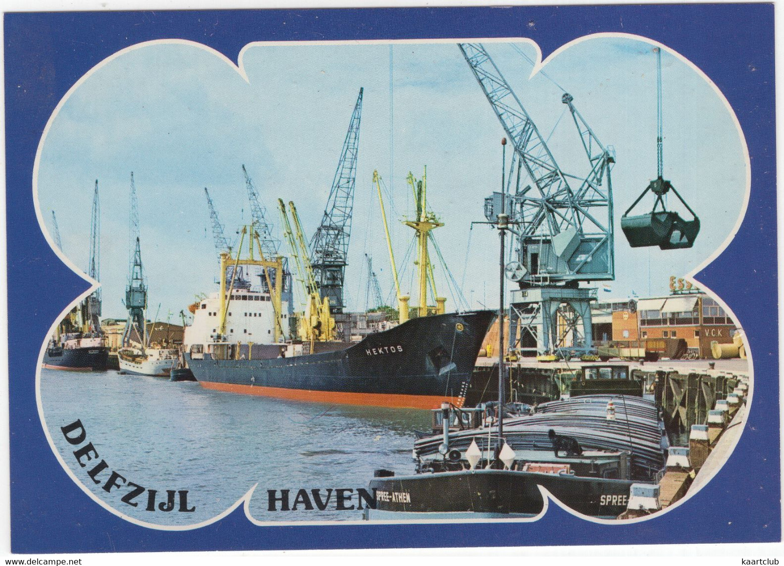 Delfzijl - Haven: MS 'Spree-Athen' & MS 'Hektos' - 'ESSO' Neon - (Groningen, Holland)  - Vrachtschip/Frachtschiff - Delfzijl