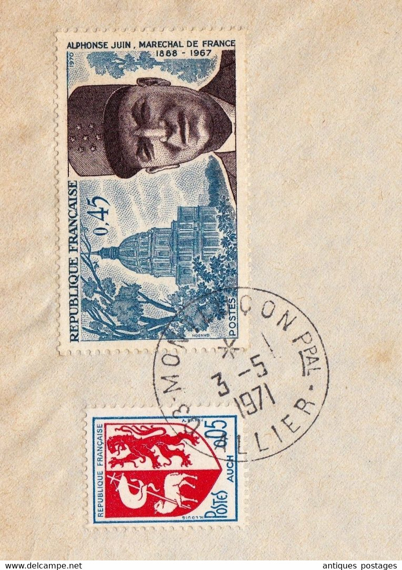 Lettre 1970 Maréchal Juin Montluçon Allier - Storia Postale