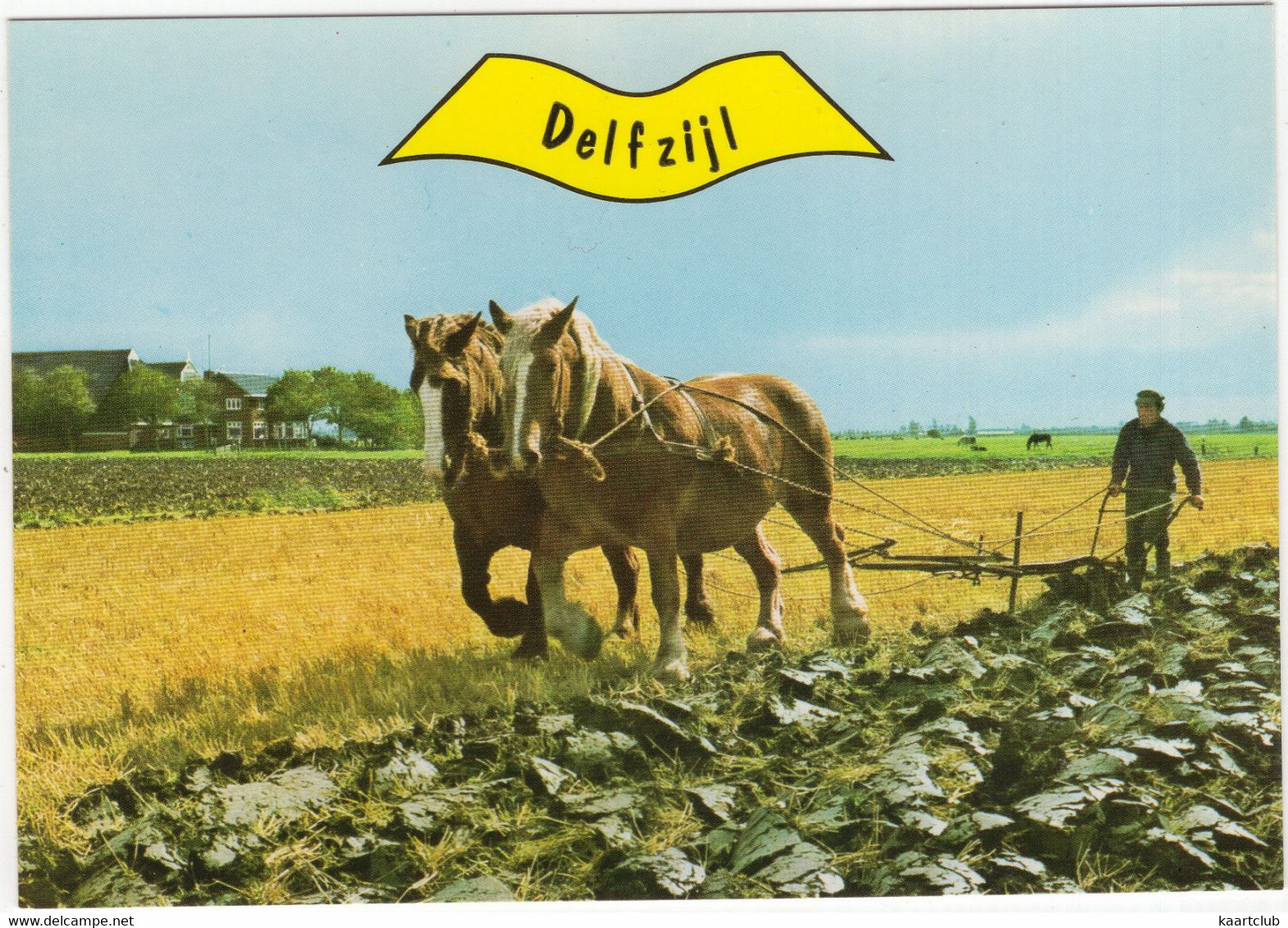 Delfzijl - Boer Met Paardenploeg - (Groningen, Holland) - Delfzijl