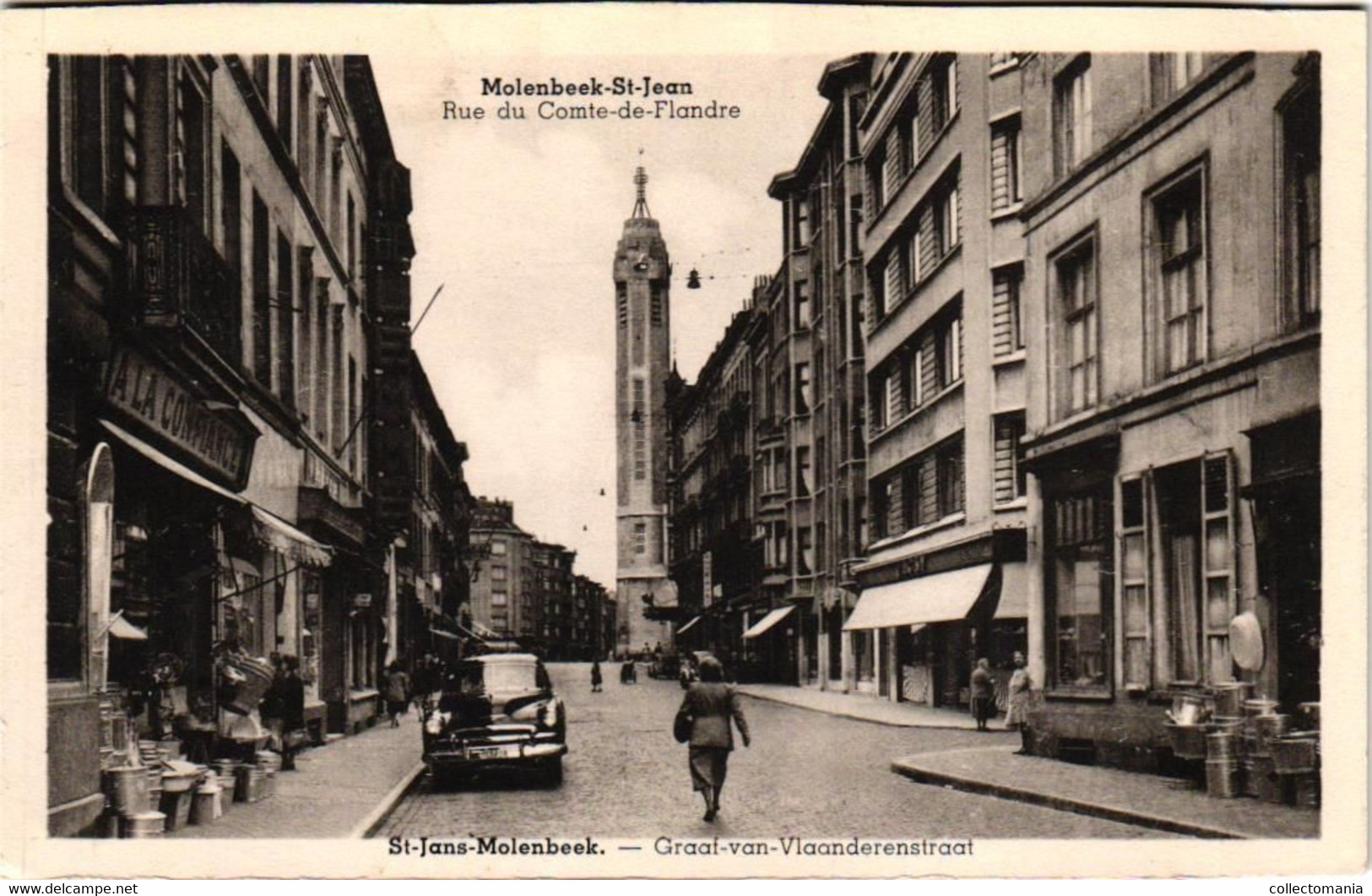 3 CP. Molenbeek St. Jean Les Etangs Noirs Eglise St. Baptiste  Rue Du Comte-de-Flandre Quinqaillerie La Confiance - Molenbeek-St-Jean - St-Jans-Molenbeek