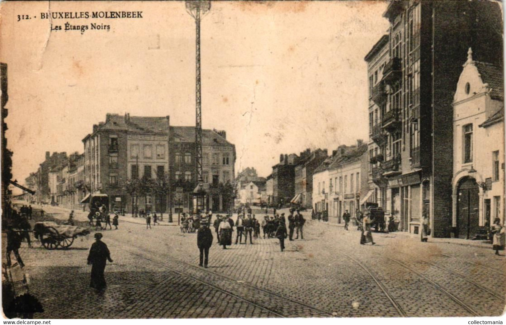 3 CP. Molenbeek St. Jean Les Etangs Noirs Eglise St. Baptiste  Rue Du Comte-de-Flandre Quinqaillerie La Confiance - Molenbeek-St-Jean - St-Jans-Molenbeek