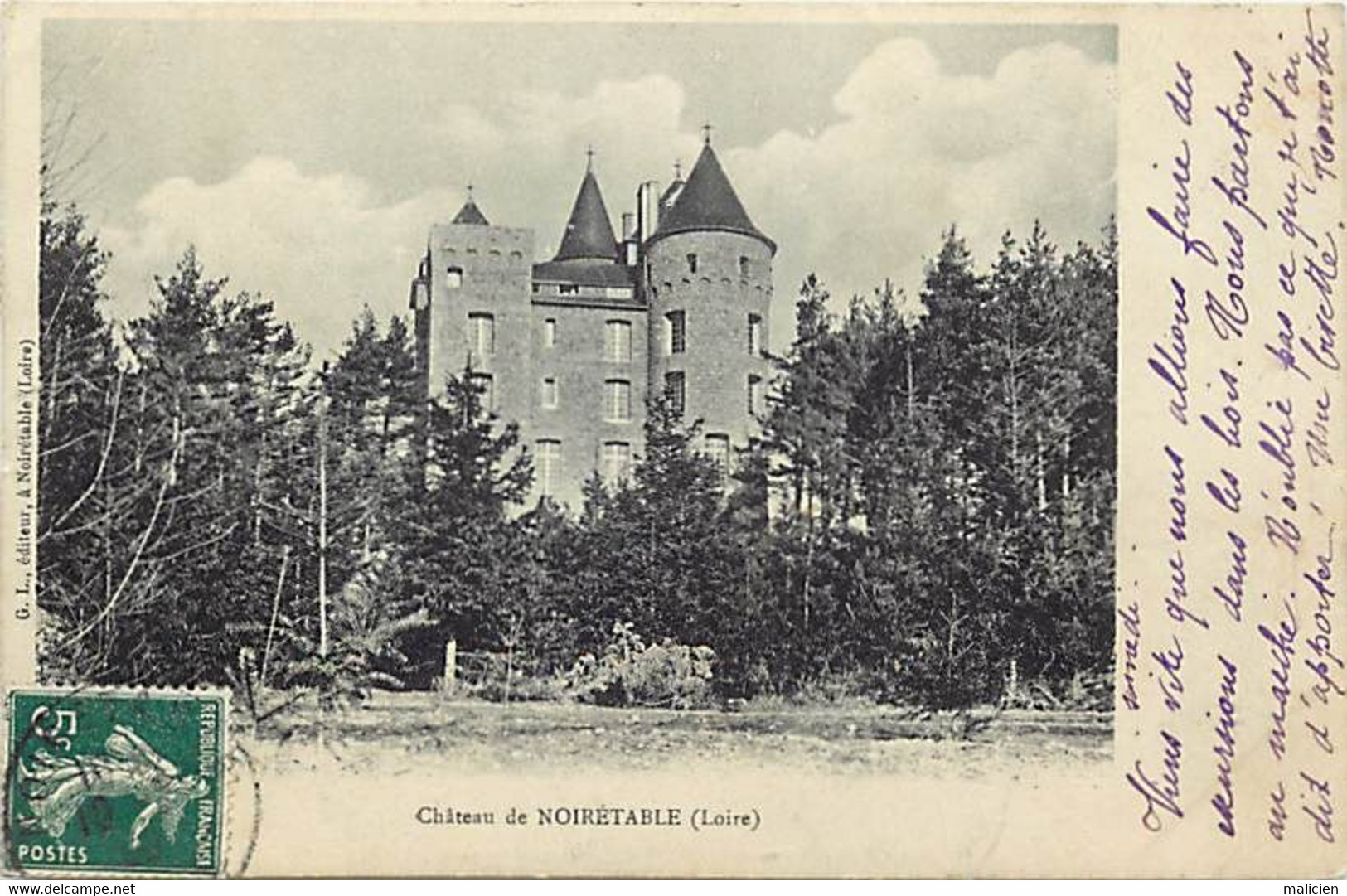 - Loire -ref-B268- Noiretable - Chateau - Chateaux - - Noiretable