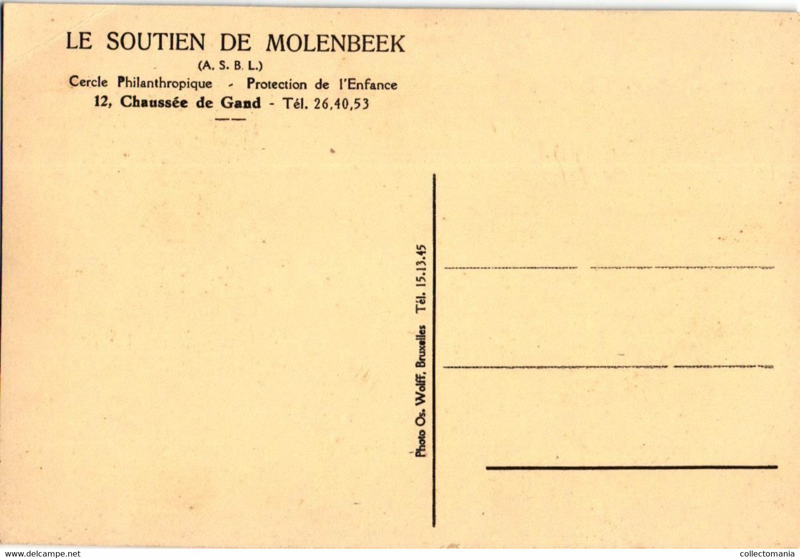 2 CP. Molenbeek St. Jean Alliance Musicale Ouvrière Harmonie Socialiste   Le Souten Cercle Philanthropique Chsée De Gand - Molenbeek-St-Jean - St-Jans-Molenbeek