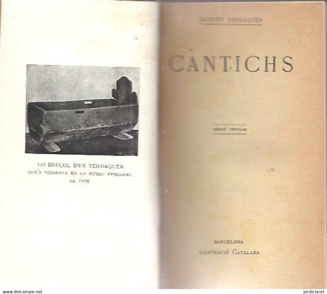 CANTICHS       MOSSEN CINTO VERDAGUER - Philosophy & Religion