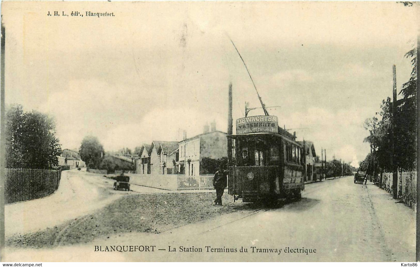 Blanquefort * La Station Terminus Du Tramway Tram électrique * Rue - Blanquefort