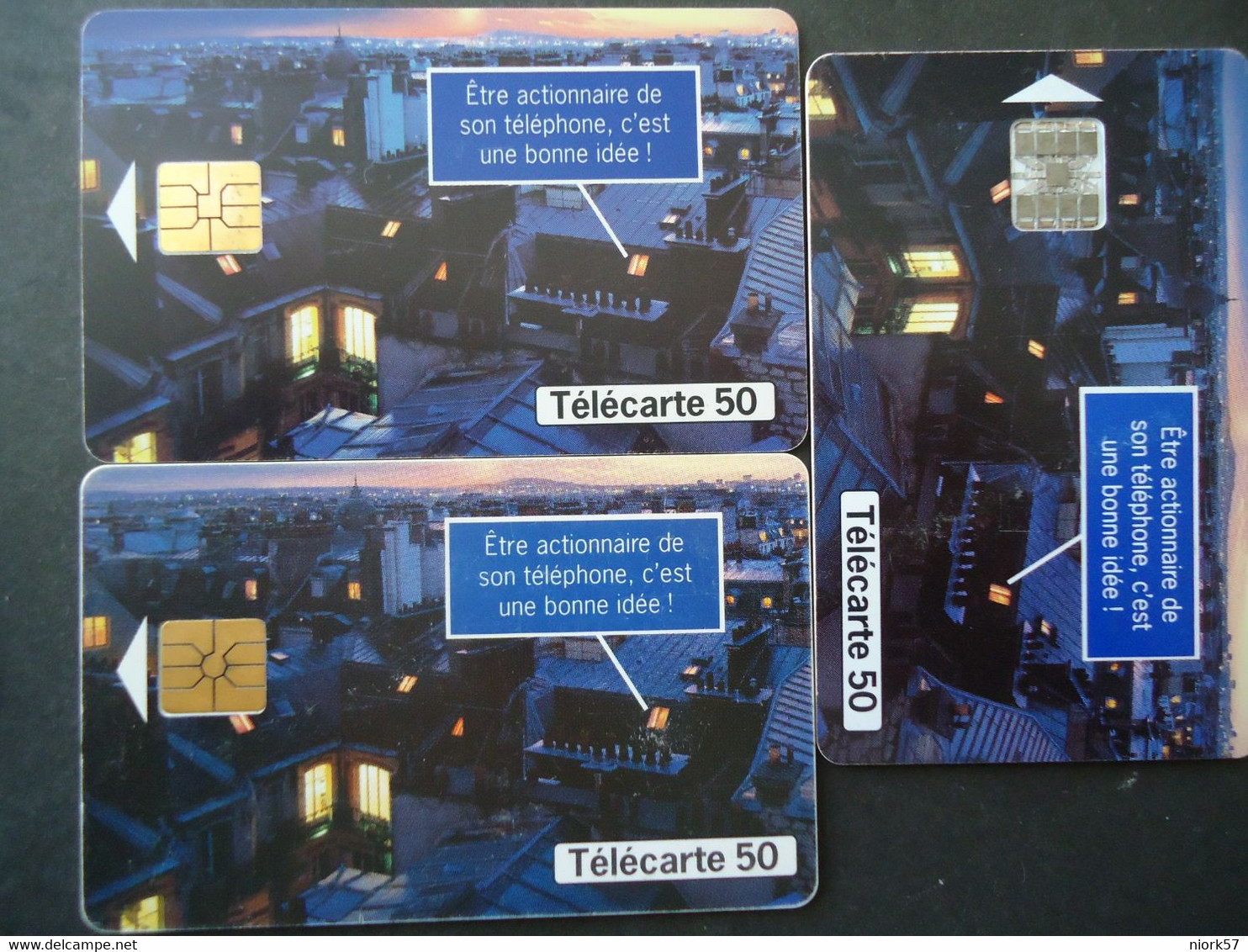 FRANCE USED  3 CARDS   DIFFERENT CHIPS  OR UNIT OR DATE ADVERTISING - 600 Agences